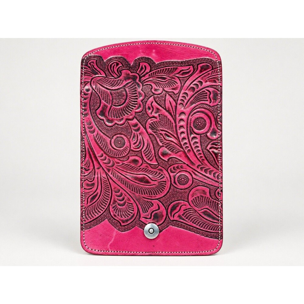 Hey Olivia — We Found Your Wallet! Tooled Floral Leather Wallet